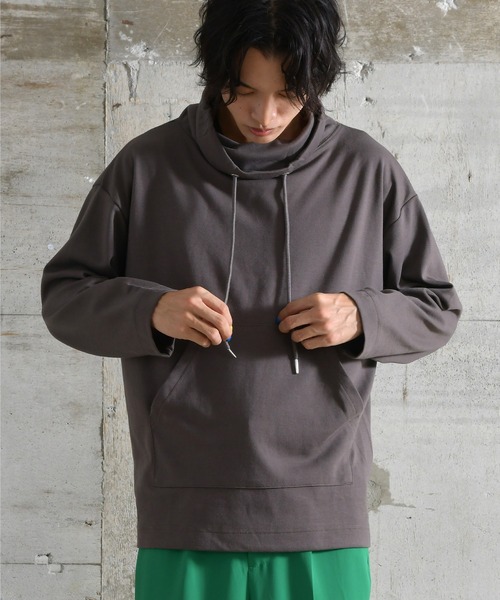 En serio TOKYO（エンソリオトーキョー）の「カウルネックプルオーバー（パーカー・メンズ・ブラック/ターコイズブルー/チャコール・MEDIUM/LARGE/X-LARGE）」の14枚目の写真