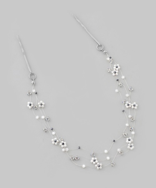 ANEMONE（アネモネ）の「ビーズフラワーバインヘッドドレス（カチューシャ・レディース・ゴールド/シルバー・FREE）」の3枚目の写真