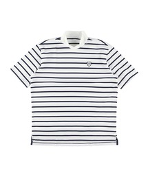 ZOY ゾーイ先染めネイビー×ホワイトボーダーモックネックシャツ ZOY ゾーイ先染めネイビー×ホワイトボーダーモックネックシャツ