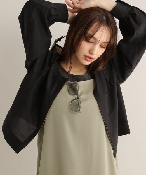 Deuxieme Classe 追加 GG シルクブラウス (ネイビー)