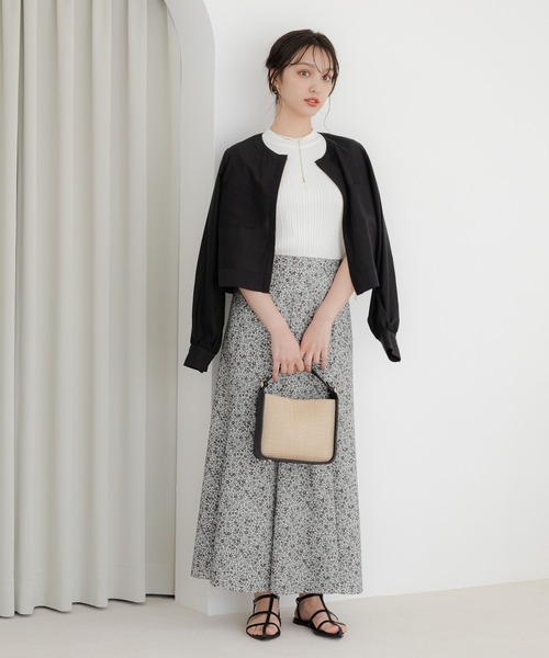 Andemiu（アンデミュウ）の「シアーノーカラーブルゾン112737（ブルゾン・レディース・ベージュ/ブラック/グレー・FREE）」の7枚目の写真