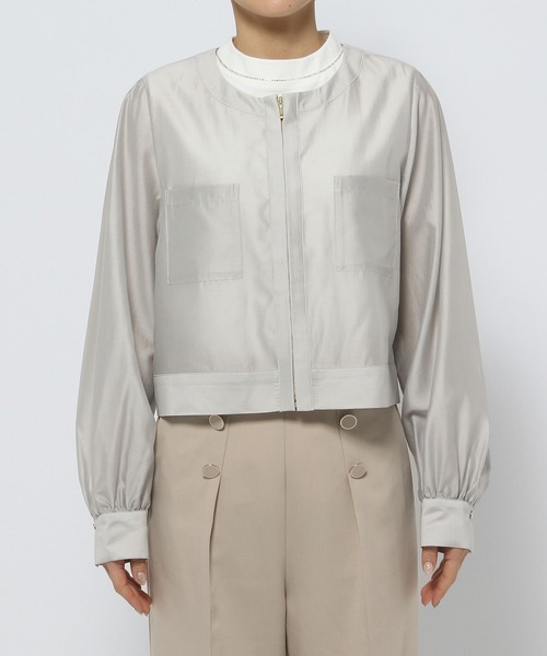 Andemiu（アンデミュウ）の「シアーノーカラーブルゾン112737（ブルゾン・レディース・ベージュ/ブラック/グレー・FREE）」の18枚目の写真