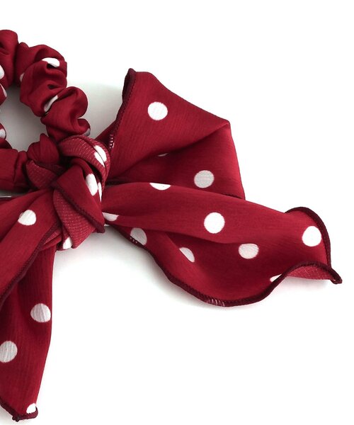 apres les cours（アプレレクール）の「スカーフ風リボンシュシュ（シュシュ・キッズ・レッド・FREE）」の5枚目の写真