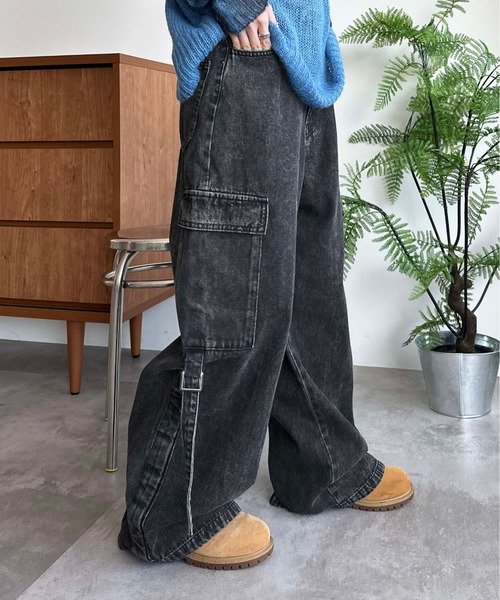 sedacle(セダクル)の「サイドベルトカーゴデニム(デニムパンツ・メンズ・グレー/ブラック/インディゴブルー・SMALL/MEDIUM/LARGE)」の5枚目の写真