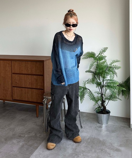 sedacle(セダクル)の「サイドベルトカーゴデニム(デニムパンツ・メンズ・グレー/ブラック/インディゴブルー・SMALL/MEDIUM/LARGE)」の6枚目の写真