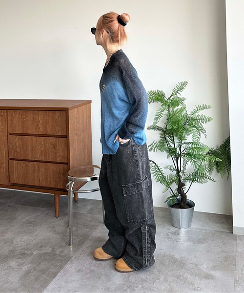 sedacle(セダクル)の「サイドベルトカーゴデニム(デニムパンツ・メンズ・グレー/ブラック/インディゴブルー・SMALL/MEDIUM/LARGE)」の7枚目の写真