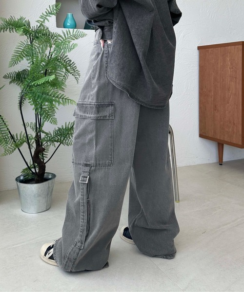 sedacle(セダクル)の「サイドベルトカーゴデニム(デニムパンツ・メンズ・グレー/ブラック/インディゴブルー・SMALL/MEDIUM/LARGE)」の12枚目の写真
