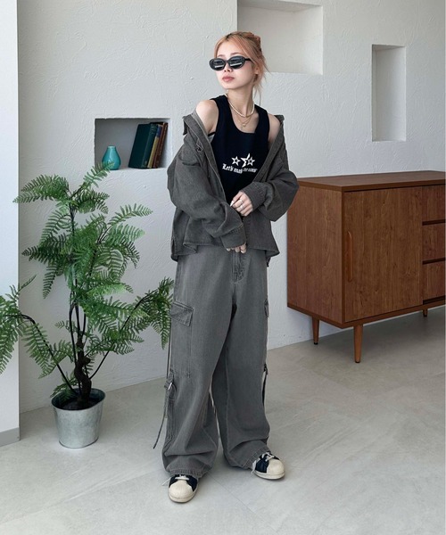 sedacle(セダクル)の「サイドベルトカーゴデニム(デニムパンツ・メンズ・グレー/ブラック/インディゴブルー・SMALL/MEDIUM/LARGE)」の14枚目の写真