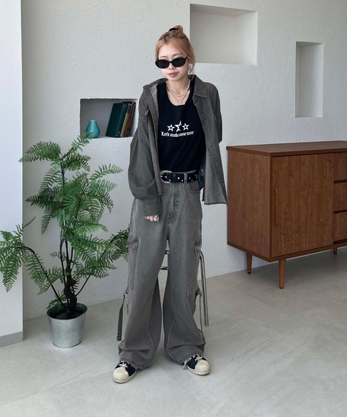 sedacle(セダクル)の「サイドベルトカーゴデニム(デニムパンツ・メンズ・グレー/ブラック/インディゴブルー・SMALL/MEDIUM/LARGE)」の15枚目の写真