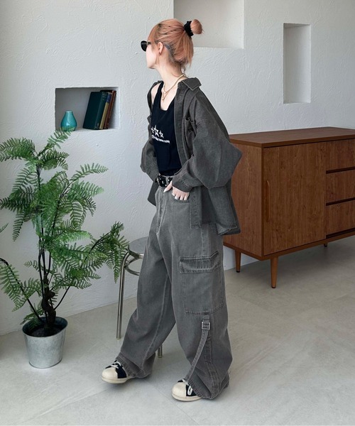 sedacle(セダクル)の「サイドベルトカーゴデニム(デニムパンツ・メンズ・グレー/ブラック/インディゴブルー・SMALL/MEDIUM/LARGE)」の16枚目の写真