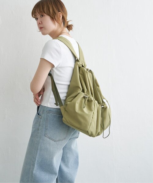 JUNE① 巾着リュック エチノ×ナイロンキルト ハンドメイド notch
