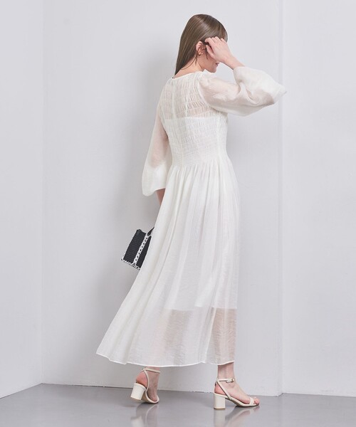 UNITED ARROWS ユナイテッドアローズ　白ワンピース　半袖 ユナイテッドアローズのワンピース / ドレス（ホワイト）の商品