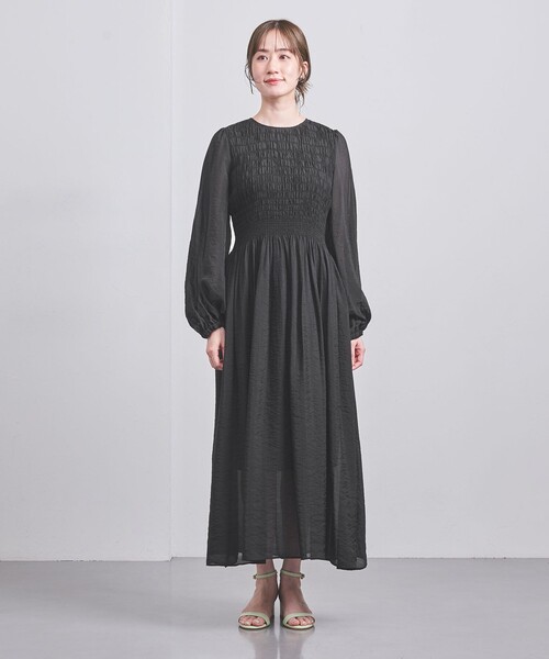 美品ユナイテッドアローズ シャーリングロングワンピース A