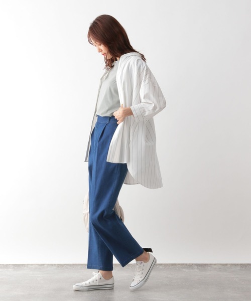 GLOBAL WORK(グローバルワーク)の「スゴラクストレッチデニムパンツ/102184(スラックス・レディース・ブルー/ネイビー/ダークブルー・X-SMALL/X-LARGE/LARGE/MEDIUM/SMALL)」の5枚目の写真