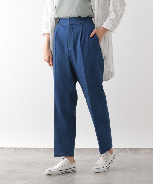 GLOBAL WORK(グローバルワーク)の「スゴラクストレッチデニムパンツ/102184(スラックス・レディース・ブルー/ネイビー/ダークブルー・X-SMALL/X-LARGE/LARGE/MEDIUM/SMALL)」の6枚目の写真