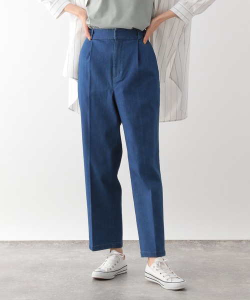 GLOBAL WORK(グローバルワーク)の「スゴラクストレッチデニムパンツ/102184(スラックス・レディース・ブルー/ネイビー/ダークブルー・X-SMALL/X-LARGE/LARGE/MEDIUM/SMALL)」の7枚目の写真