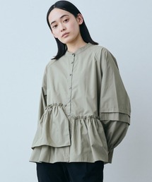 IEDIT すそアシンメトリーフリルのきれい見えデザインブラウス