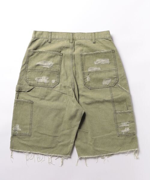 F-LAGSTUF-F(フラグスタフ)の「F-LAGSTUF-F/フラグスタフ/BORO DUCK SHORTS(デニムパンツ・メンズ・ブラック/モスグリーン・L/M)」の7枚目の写真