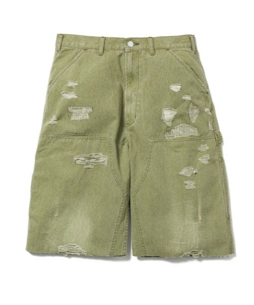 F-LAGSTUF-F(フラグスタフ)の「F-LAGSTUF-F/フラグスタフ/BORO DUCK SHORTS(デニムパンツ・メンズ・ブラック/モスグリーン・L/M)」の10枚目の写真
