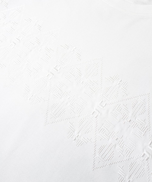 JACKROSE（ジャックローズ）の「JE-刺繍 RACE TAPE TEE（Tシャツ/カットソー・メンズ・ホワイト/ブラック・L/M）」の6枚目の写真