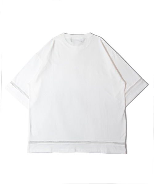 JACKROSE（ジャックローズ）の「JE-刺繍 RACE TAPE TEE（Tシャツ/カットソー・メンズ・ホワイト/ブラック・L/M）」の3枚目の写真