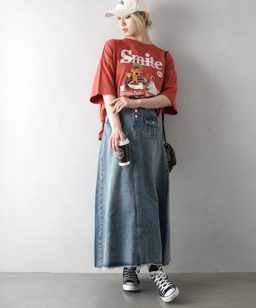 SpRay(スプレイ)の「パスタキッズBIG Tシャツ(Tシャツ/カットソー・レディース・オートミール/スミクロ/レッド/アイボリー/オフホワイト・FREE)」の17枚目の写真
