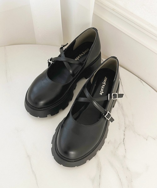 apres jour(アプレジュール)の「クロスベルトローファー【ZOZOTOWN限定アイテム】(ローファー・レディース・ブラック系その他/ブラック/アイボリー・X-LARGE/LARGE/MEDIUM/SMALL)」の3枚目の写真