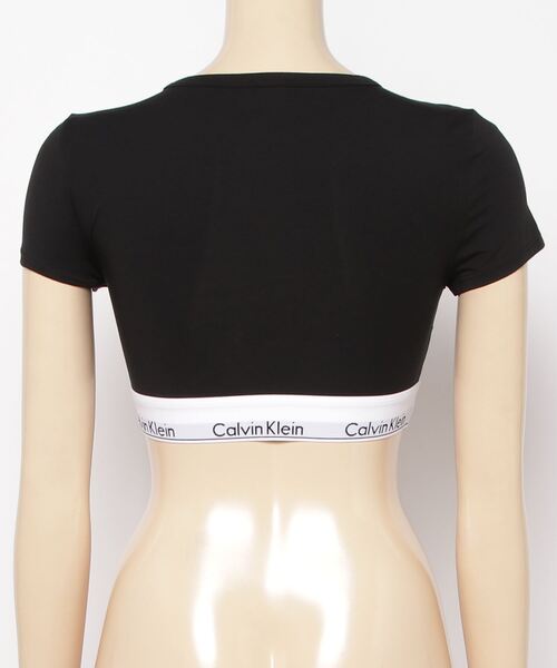 Calvin Klein（カルバン・クライン）の「T-SHIRT BRALETTE（その他アンダーウェア/インナー・レディース・グレー/ブラック・M/S）」の4枚目の写真