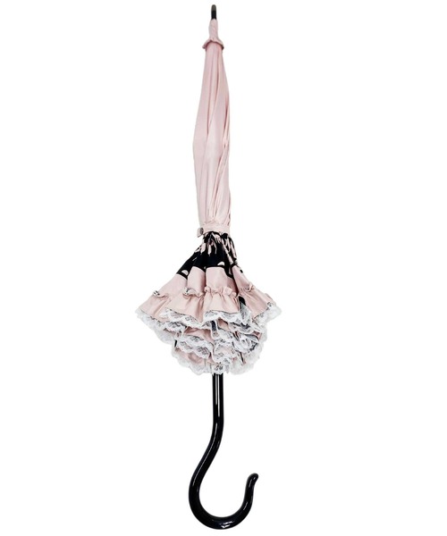 ScoLar（スカラー）の「642700：フリルレース付きメルヘン柄 遮光アンブレラ（長傘・レディース・ピンク・FREE）」の6枚目の写真