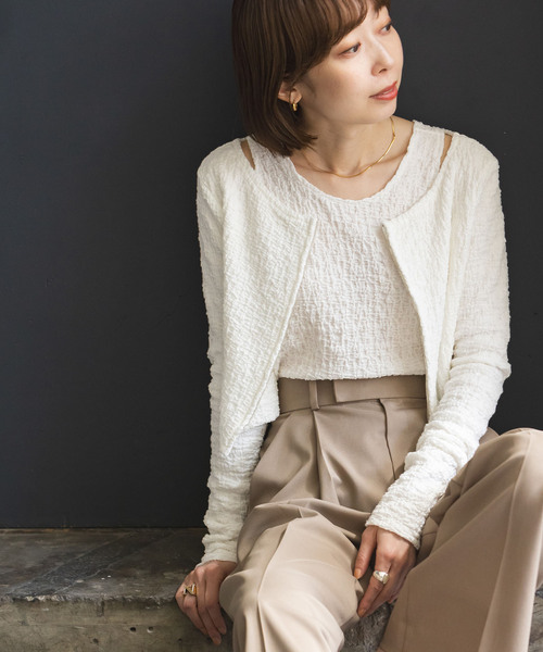 ELENI×THENIMEデコルテトップス ホワイト 新品タグ付きNoble ELENI