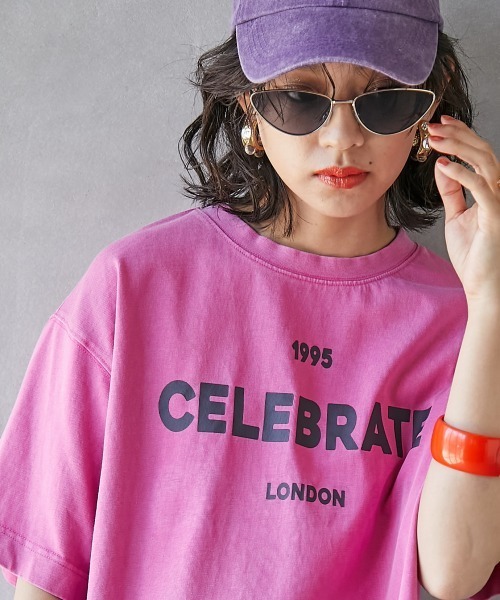 GEVS.(ジェイヴィス)の「<大きいサイズ> ピグメント染ロゴプリントTシャツ GEVS.(Tシャツ/カットソー・レディース・チャコール/カーキ/ピンク・5L/4L/3L/LL/L)」の6枚目の写真