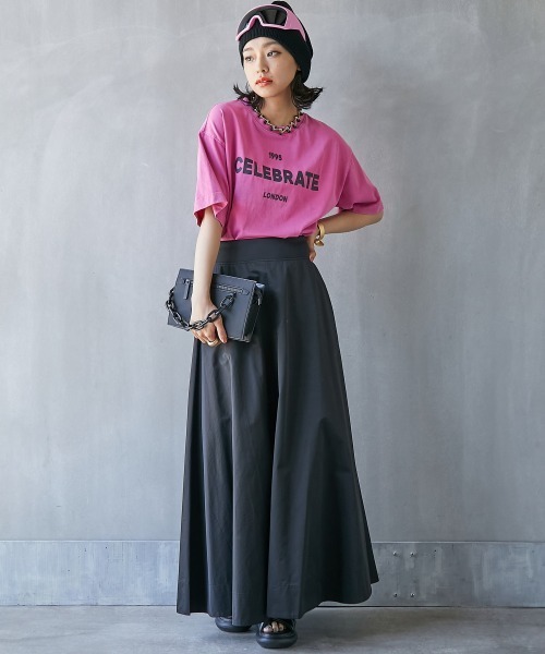 GEVS.(ジェイヴィス)の「<大きいサイズ> ピグメント染ロゴプリントTシャツ GEVS.(Tシャツ/カットソー・レディース・チャコール/カーキ/ピンク・5L/4L/3L/LL/L)」の20枚目の写真