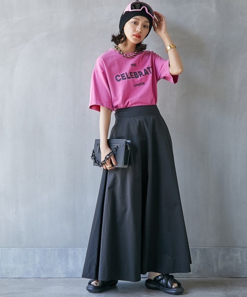 GEVS.(ジェイヴィス)の「<大きいサイズ> ピグメント染ロゴプリントTシャツ GEVS.(Tシャツ/カットソー・レディース・チャコール/カーキ/ピンク・5L/4L/3L/LL/L)」の18枚目の写真