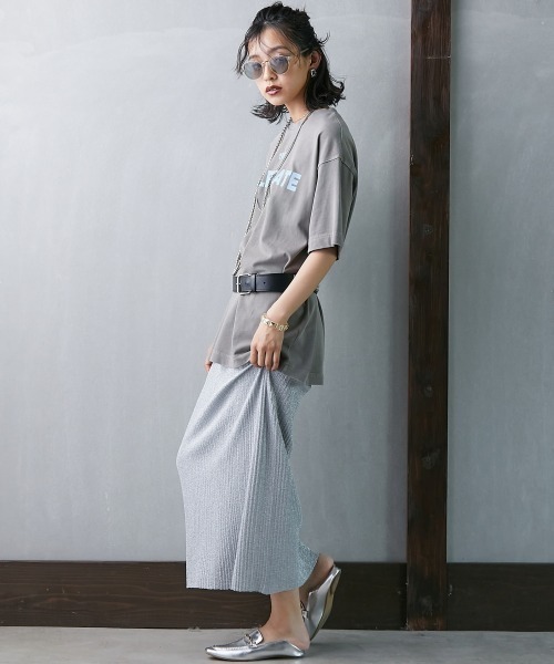 GEVS.(ジェイヴィス)の「<大きいサイズ> ピグメント染ロゴプリントTシャツ GEVS.(Tシャツ/カットソー・レディース・チャコール/カーキ/ピンク・5L/4L/3L/LL/L)」の17枚目の写真