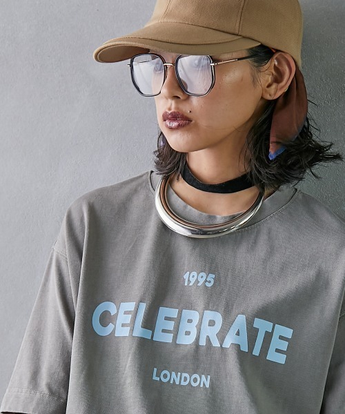 GEVS.(ジェイヴィス)の「<大きいサイズ> ピグメント染ロゴプリントTシャツ GEVS.(Tシャツ/カットソー・レディース・チャコール/カーキ/ピンク・5L/4L/3L/LL/L)」の5枚目の写真