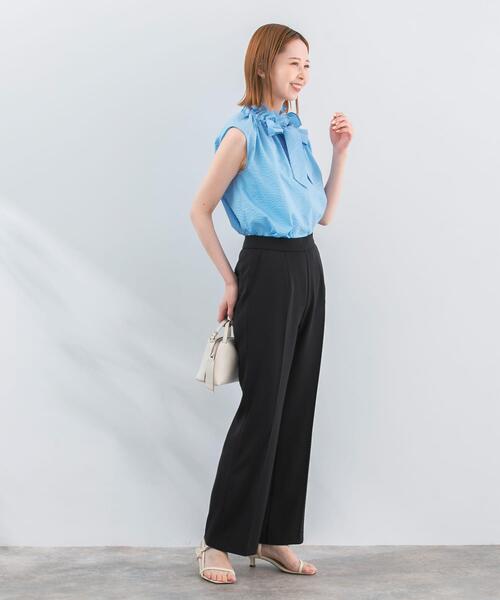 URBAN RESEARCH ROSSO WOMEN（アーバンリサーチ　ロッソ）の「ウォッシャブルセミフレアパンツ（その他パンツ・レディース・ブラック/ホワイト/ベージュ・38/36）」の7枚目の写真