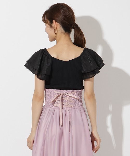 セール】ティアードフリルリブプルオーバー（ニット/セーター