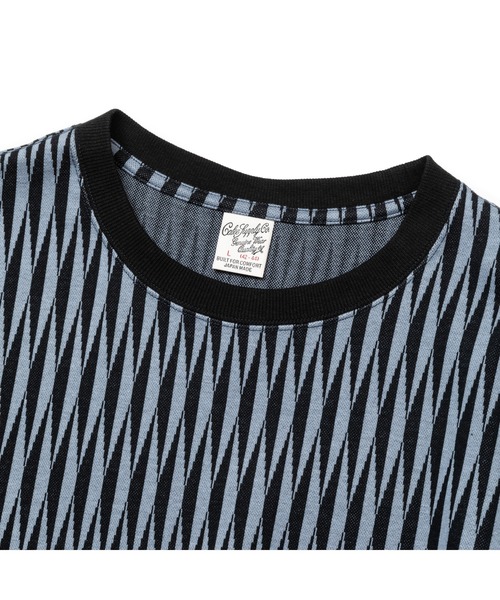 CALEE(キャリー)の「DIAMOND JACQUARD DROP SHOULDER CS(Tシャツ/カットソー・メンズ・ネイビー/ブラウン・MEDIUM/LARGE/X-LARGE)」の3枚目の写真