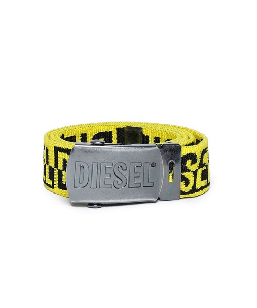 ディーゼル　レディース　ベルト 1023　サイズ80　シルバー　ロゴ セール】DIESEL（ディーゼル）Kids & Junior ブランドロゴベルト
