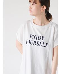 Lugnoncure | ねじり袖ロゴTシャツ(Tシャツ/カットソー)