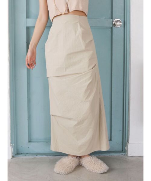 Ungrid（アングリッド）の「タックデザインアイラインスカート（スカート・レディース・ベージュ/ブラック・MEDIUM/SMALL）」の20枚目の写真