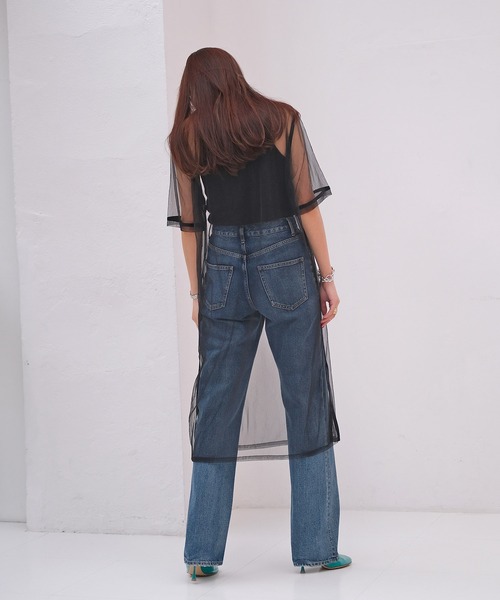 AKTE（アクテ）の「チュールロングブラウス（シャツ/ブラウス・レディース・ブラック/イエロー・FREE）」の8枚目の写真