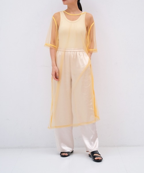 AKTE（アクテ）の「チュールロングブラウス（シャツ/ブラウス・レディース・ブラック/イエロー・FREE）」の10枚目の写真