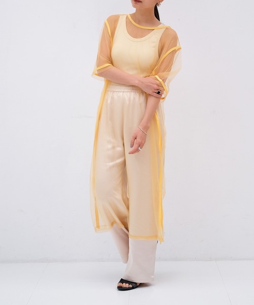 AKTE（アクテ）の「チュールロングブラウス（シャツ/ブラウス・レディース・ブラック/イエロー・FREE）」の12枚目の写真