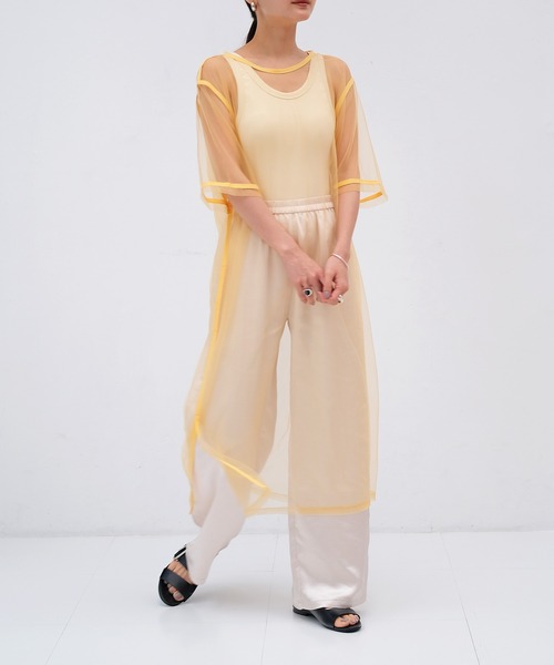 AKTE（アクテ）の「チュールロングブラウス（シャツ/ブラウス・レディース・ブラック/イエロー・FREE）」の14枚目の写真