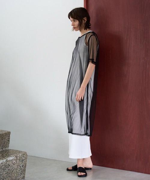 AKTE（アクテ）の「チュールロングブラウス（シャツ/ブラウス・レディース・ブラック/イエロー・FREE）」の20枚目の写真