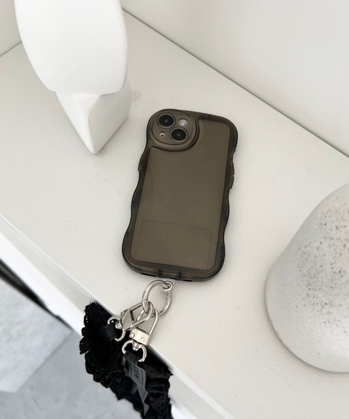 Me%(ミィパーセント)の「【iPhone13対応】クリアナミナミiPhoneケース 128492(スマホケース/カバー・レディース・オフホワイト/ブラック・FREE)」の10枚目の写真