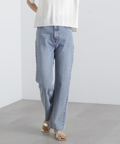 N.（N. Natural Beauty Basic）（エヌエヌナチュラルビューティーベーシック）の「◆◇ナチュラルフレアデニム（デニムパンツ・レディース・ブラック/ライトブルー/ブルー・SMALL/MEDIUM）」の5枚目の写真