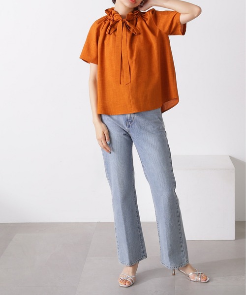 N.（N. Natural Beauty Basic）（エヌエヌナチュラルビューティーベーシック）の「◆◇ナチュラルフレアデニム（デニムパンツ・レディース・ブラック/ライトブルー/ブルー・SMALL/MEDIUM）」の4枚目の写真