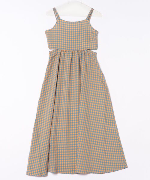 STYLEBLOCK（スタイルブロック）の「先染めギンガムチェックカッティングキャミワンピース（ワンピース・レディース・ブラック/ブルー/グリーン/ピンク・M）」の3枚目の写真